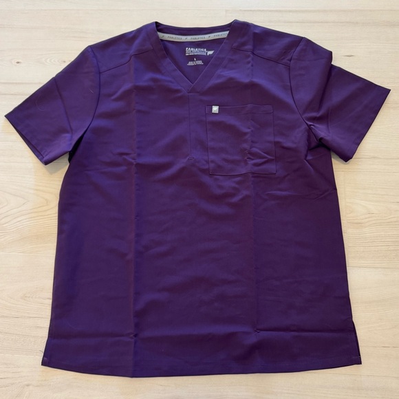 Fabletics Deep Purple Scrub Set Large - Picture 2 of 3